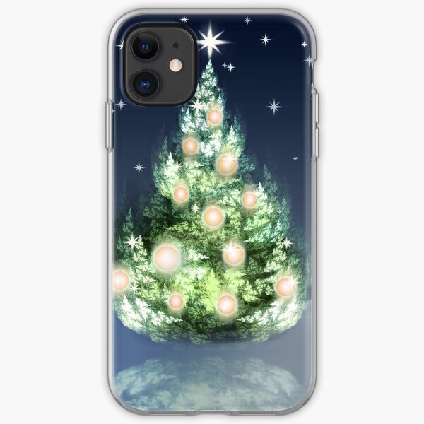 Fraktal-Weihnachtsbaum iPhone Flexible Hülle