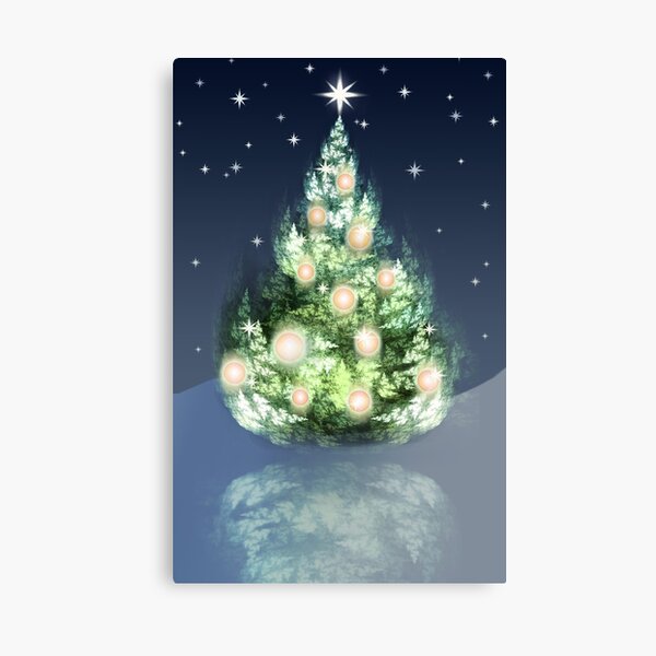 Fraktal-Weihnachtsbaum Leinwanddruck