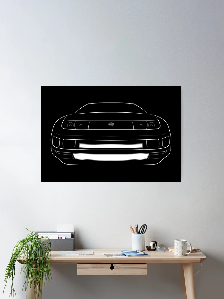 1990 Nissan 300 ZX (Z32) - front stencil, white