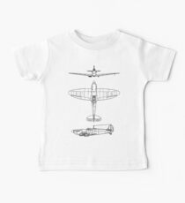 Supermarine, Spitfire, Supermarine, Spitfire, Fighter, WWII, 1942, Fighter, WWII, 1942, Black on White Baby Tee