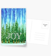 JOY Holiday Card - Original Alcohol Ink Design by Erin Joslyn Postcards