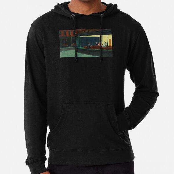 AMERICAN ARTIST. Edward Hopper, Nighthawks, 1942. Lightweight Hoodie