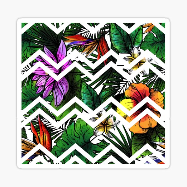 &ldquo;Tropical Flowers&rdquo; Sticker by izmartin | Redbubble
