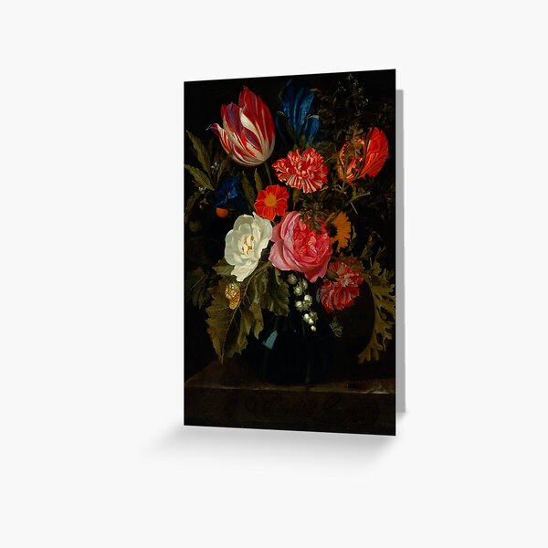 Item preview, Maria van Oosterwijck "Flowers in a vase on a marble ledge" designed and sold by Alexandra Dahl.