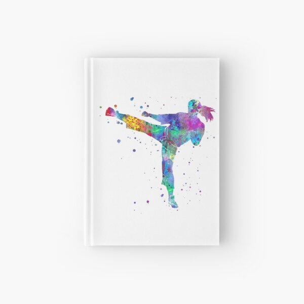 Karate fighter girl Hardcover Journal