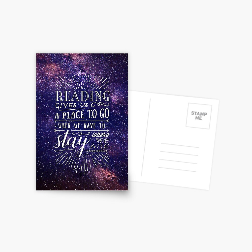 Reading gives us a place Postcard