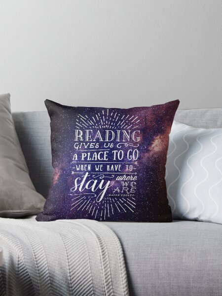 Pillows with reading quotes best sale