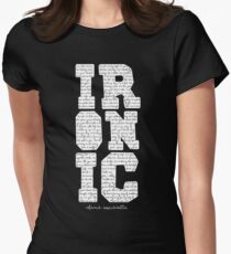 Ironisches Notizbuch Alanis Morisette Tailliertes T-Shirt für Frauen