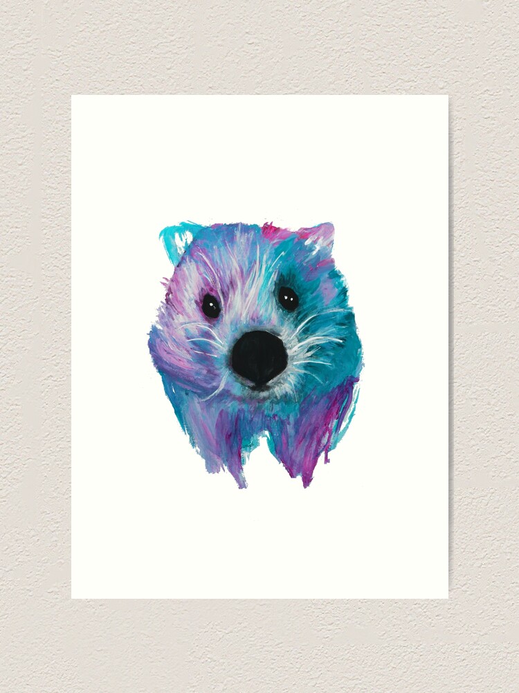 Wombat Print No.759 australian animal prints dictionary art cute animals 