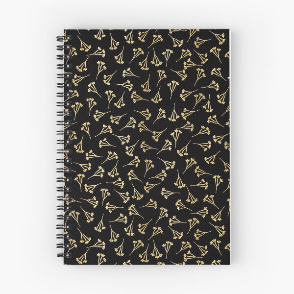 Item preview, Luxe Gold Black Ditsy Flower Pattern Seamless Vector, Drawn Tiny designed and sold by Limolida.