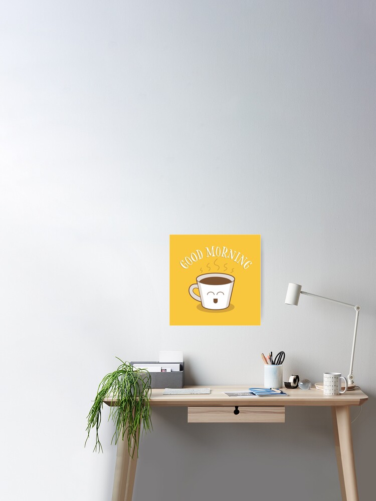 Kawaii Coffee Cup Art Print by Design Minds Boutique