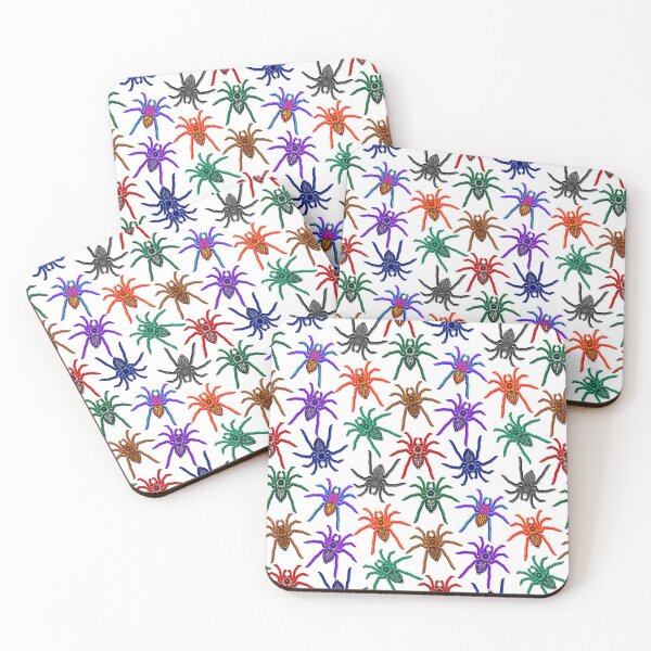 Item preview, Spiders Colorful Halloween Tarantulas Pattern designed and sold by BluedarkArt.