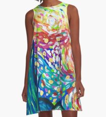 Vestido acampanado Noche estrellada de colores