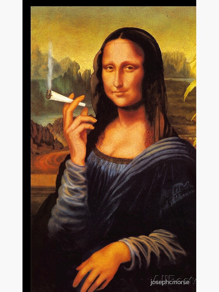 Modern Pop Wall Art, Gioconda Mona Lisa Smoking