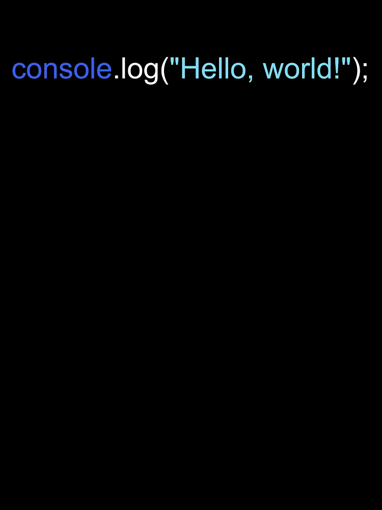 Thumbnail 7 of 7, Oversized T-Shirt, JavaScript Hello World T-Shirt Program Code designed and sold by Rainwater Merch.