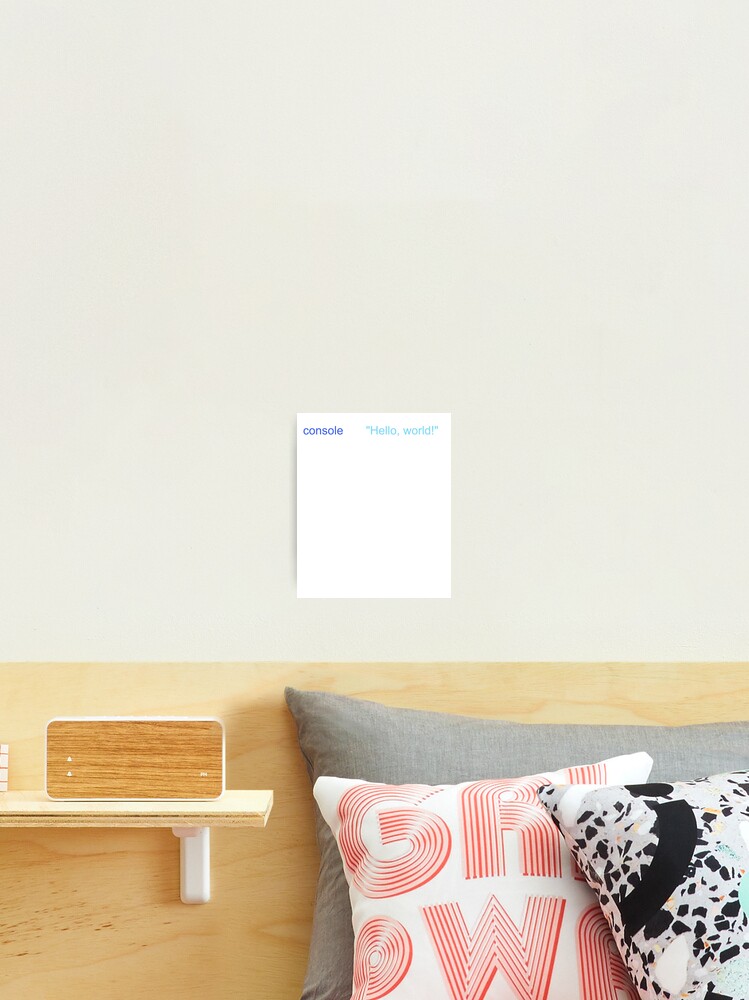 Thumbnail 2 von 3, Fotodruck, JavaScript Hello World Sweatshirt Programmcode designt und verkauft von rainwater11.