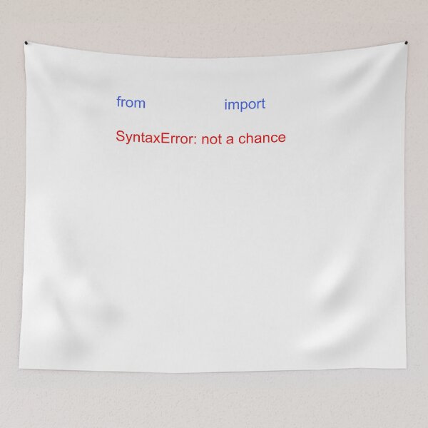 Item preview, Funny Python Code T-Shirt Program Import Braces  designed and sold by Rainwater Merch.