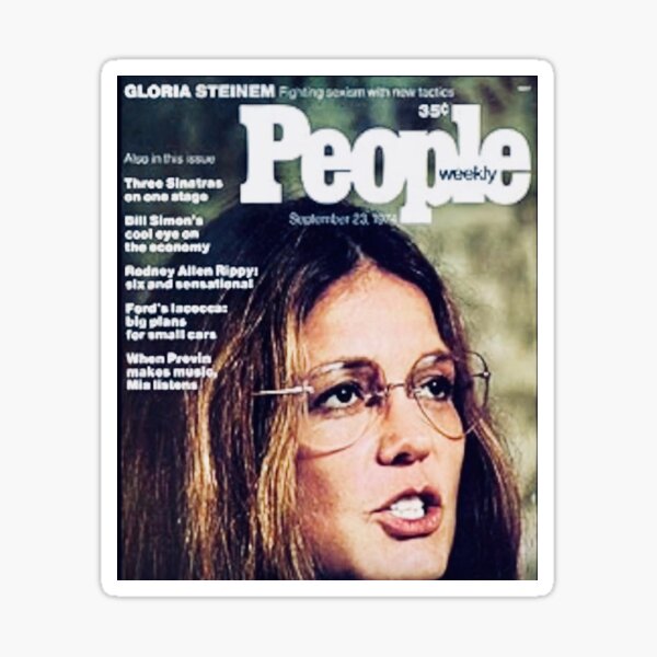 Gloria Steinem on cover of People Magazine Sticker