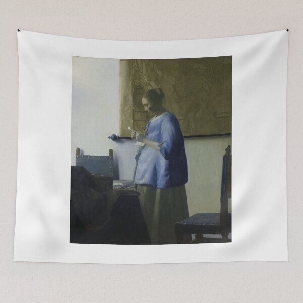 Item preview, Woman in Blue Reading a Letter (Vermeer) designed and sold by ArtHistorical.