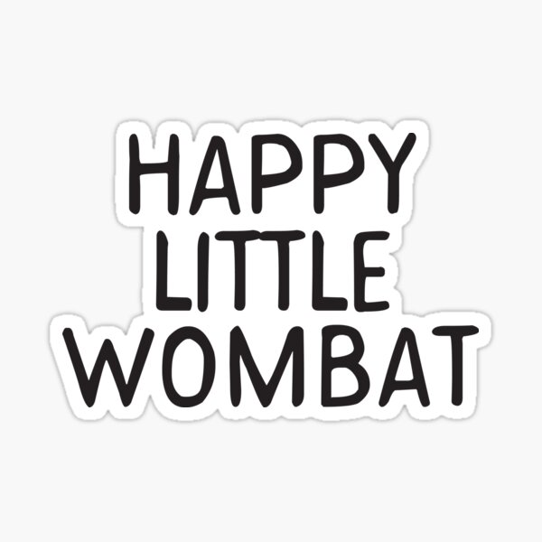 Vista previa del artículo con la obra «Feliz pequeño wombat», diseñado y vendido por teesaurus.