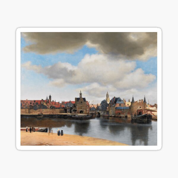 View of Delft (Vermeer) Sticker