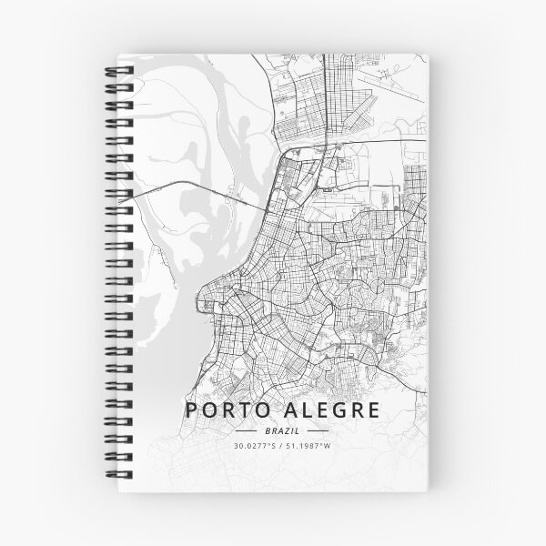Item preview, Porto Alegre, Brazil Light Map designed and sold by DesignerMapArt.