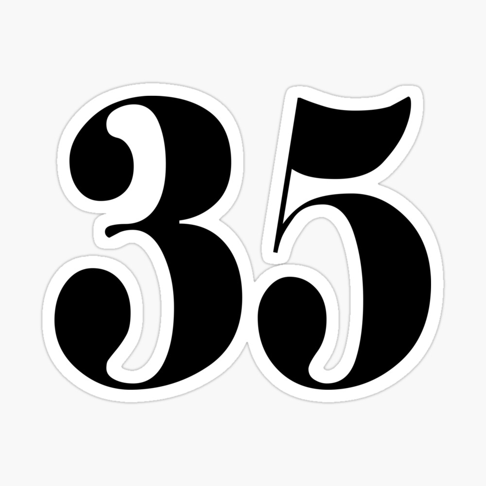 NUMBER 35 ----------NEGRO Art Board Print for Sale by solgel47 | Redbubble