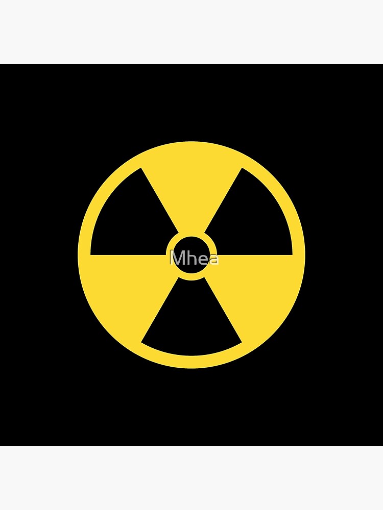 Nuclear radiation symbol, black border by Mhea