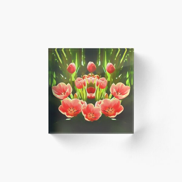Tulips (digital painting) Acrylic Block