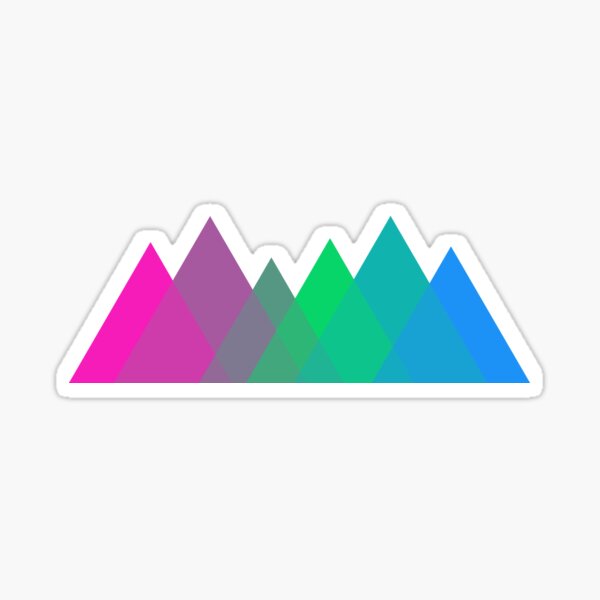 Polysexual Mountains Logo Sticker