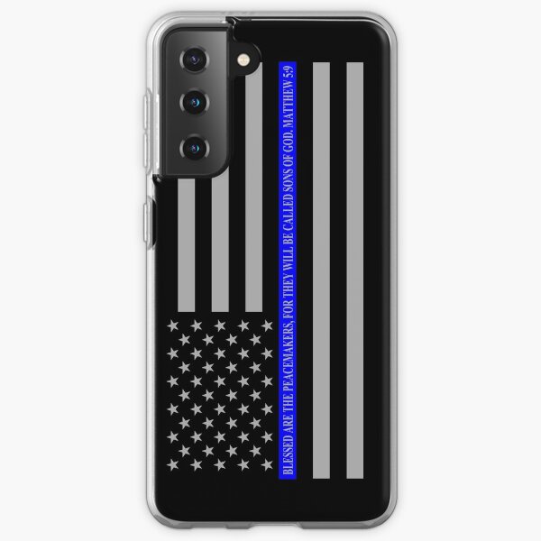 THE THIN BLUE LINE BLESSED ARE THE PEACEMAKERS Samsung Galaxy Soft Case