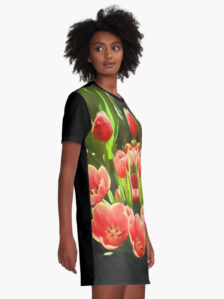 Alternate view of Tulips (digital painting) Graphic T-Shirt Dress