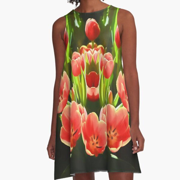Tulips (digital painting) A-Line Dress