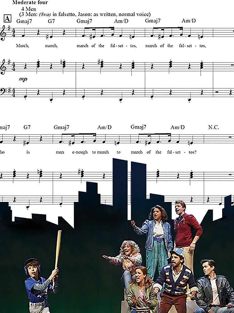 "Falsettos Sheet Music March of the Falsettos" Sleeveless Top by