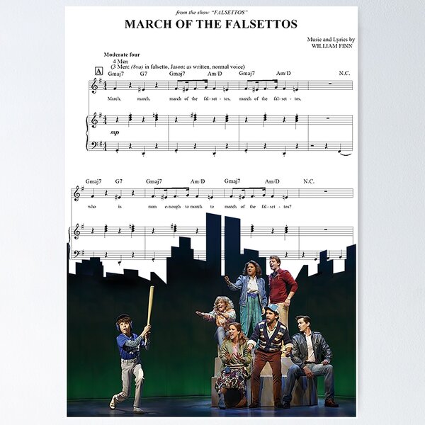 Item preview, Falsettos Sheet Music - March of the Falsettos designed and sold by JasonCurtis.