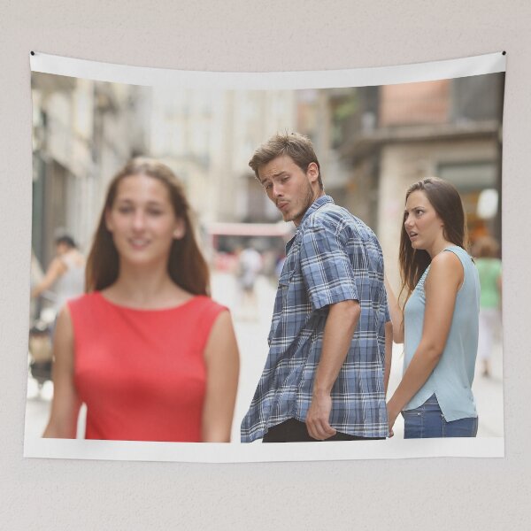 Item preview, Distracted Boyfriend Meme designed and sold by Meme Economy.