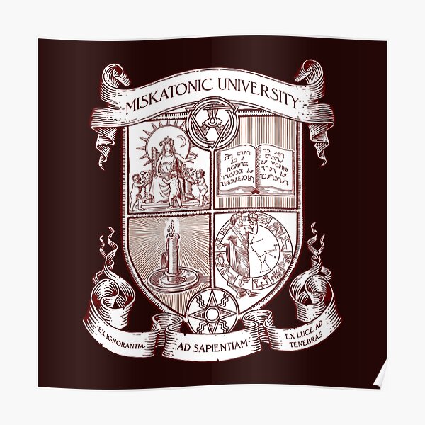Escudo de armas de la universidad miskatónica Póster