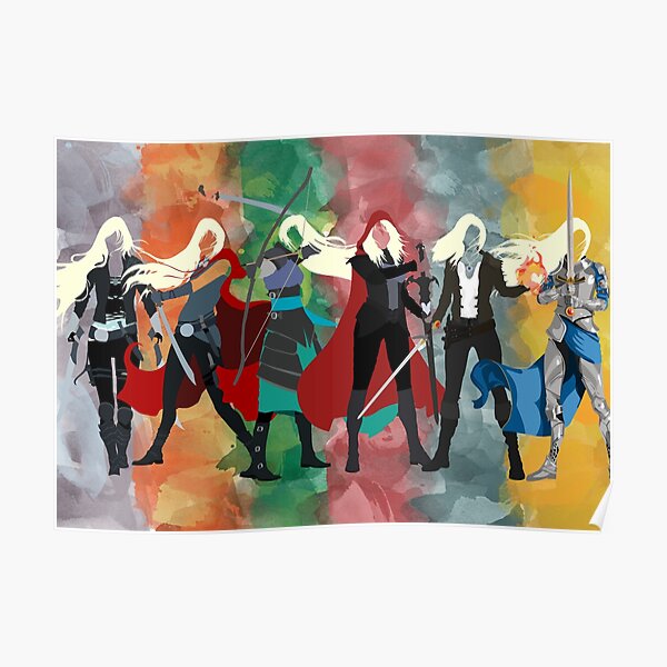Trône de verre série aquarelle Poster