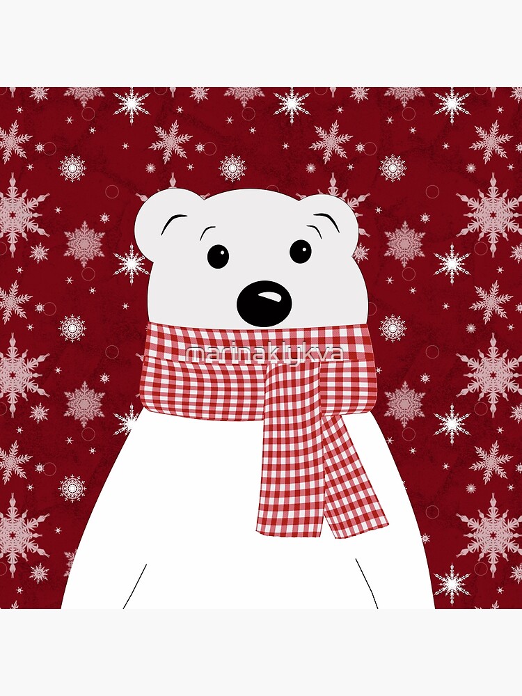 Christmas polar bear. by marinaklykva