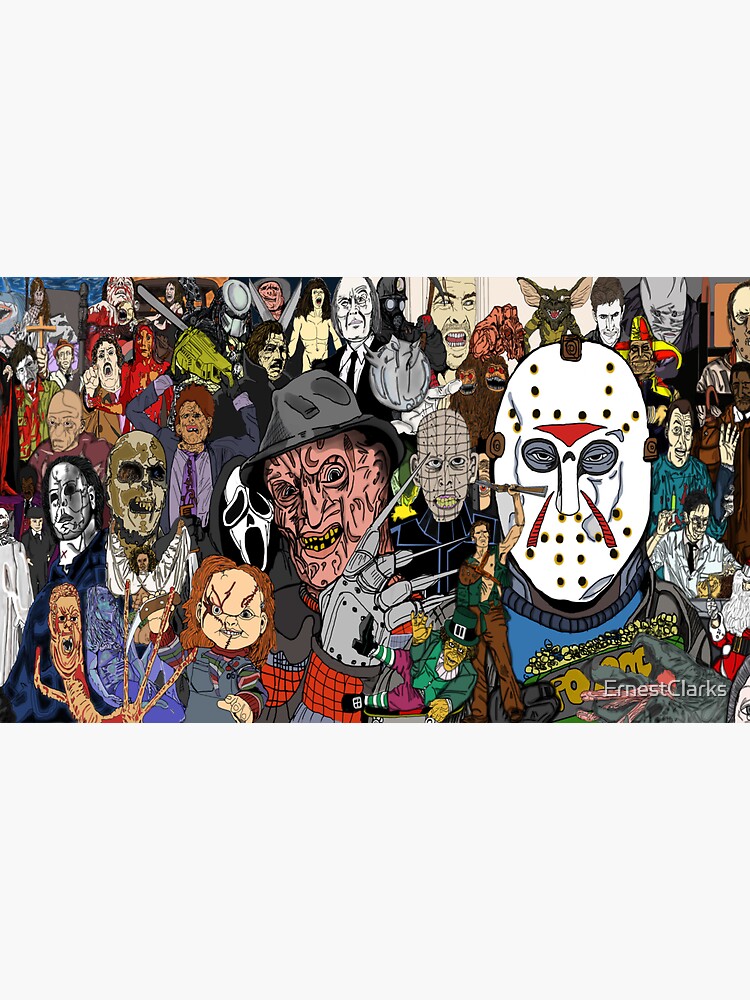 "horror movies Collage" Sticker by ErnestClarks | Redbubble