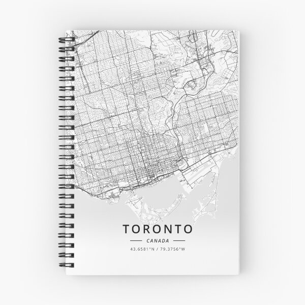 Item preview, Toronto, Canada Light Map designed and sold by DesignerMapArt.
