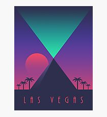 Las Vegas Pyramid Casino Art Deco 80s Retro Minimal Tourism Photographic Print