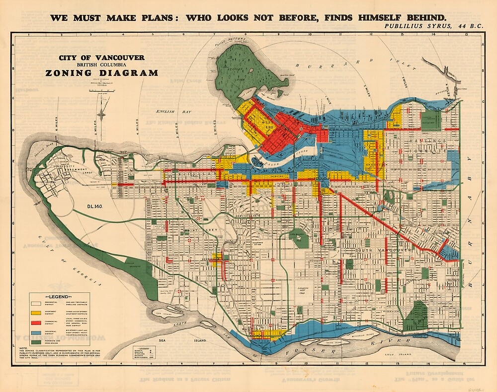 "City of Vancouver, British Columbia zoning diagram (1931)" by FOVCA
