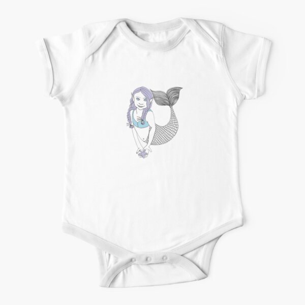 Mermaids Short Sleeve Baby One-Piece