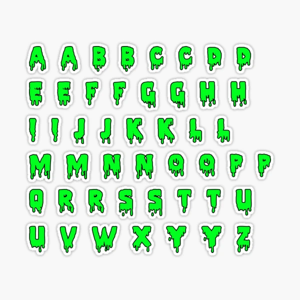 Alphabet Stickers Sticker for Sale by zmrudman