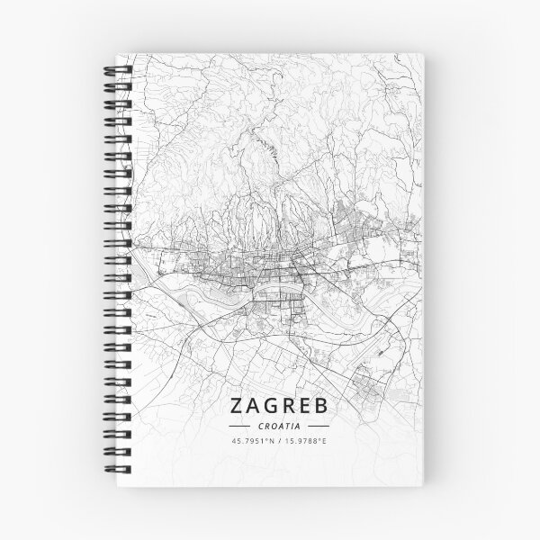 Item preview, Zagreb, Croatia Light Map designed and sold by DesignerMapArt.