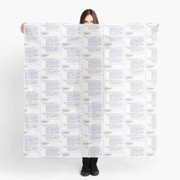 What intelligence means ? Scarf