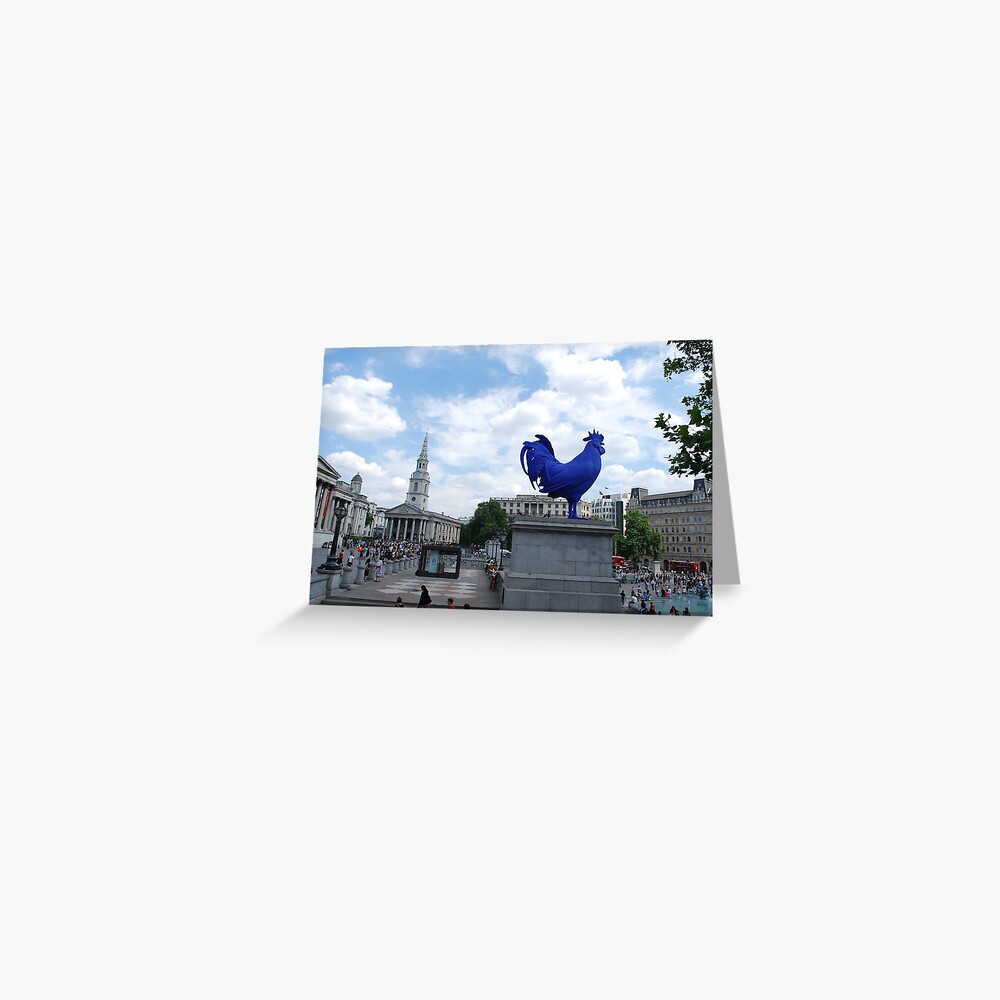 Big Blue Cock London Greeting Card