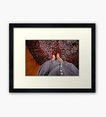 Perspective Stomping Grapes Framed Print