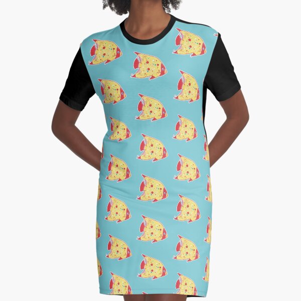 Little Tropical Fish Graphic T-Shirt Dress